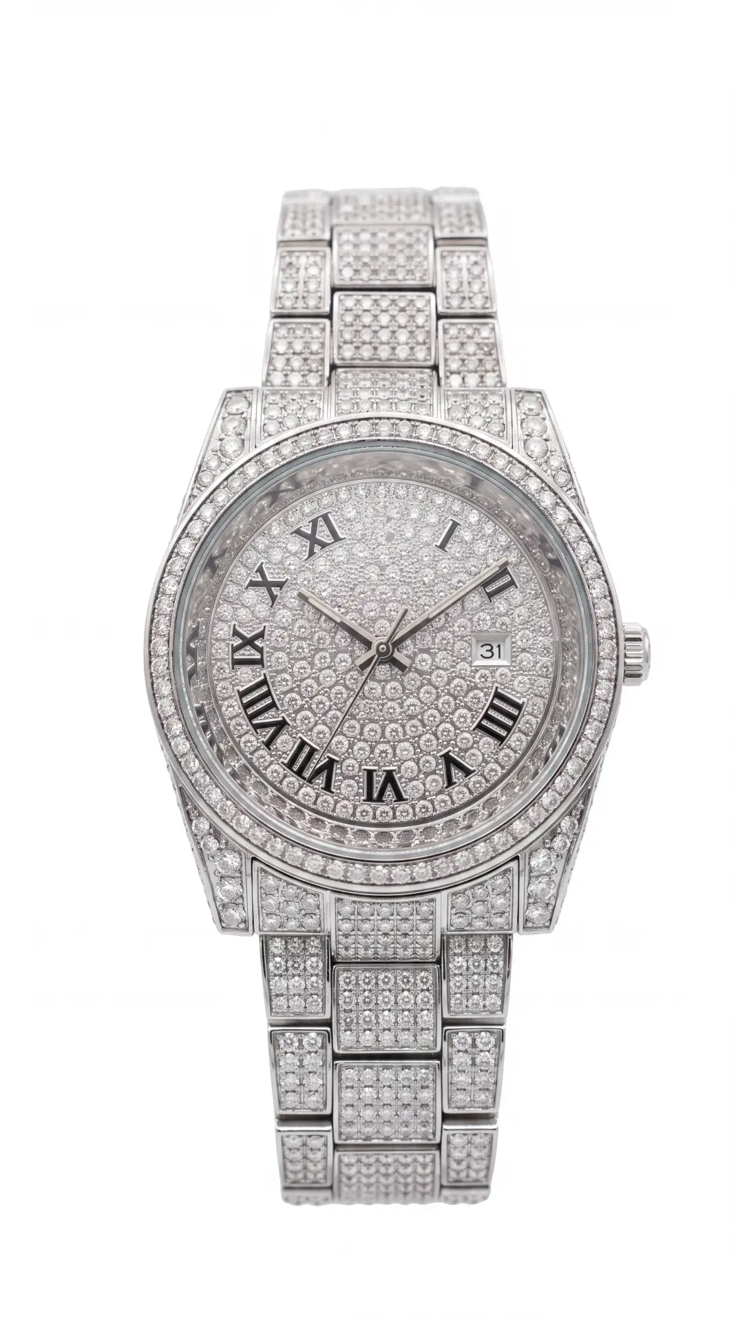 Rolex Silver & Black Roman Dial 42mm Bussdown