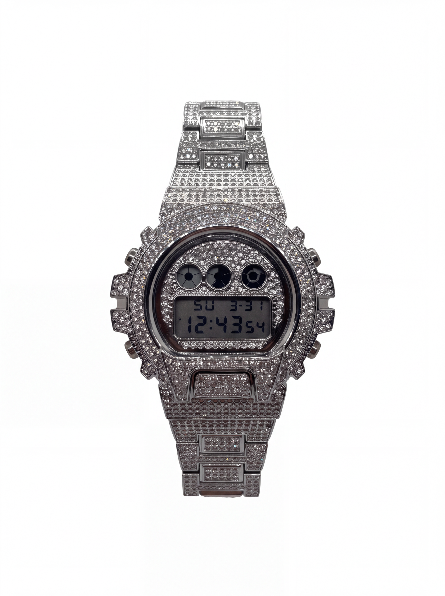 Silver Digital 42mm Dial Bussdown Watch product photo