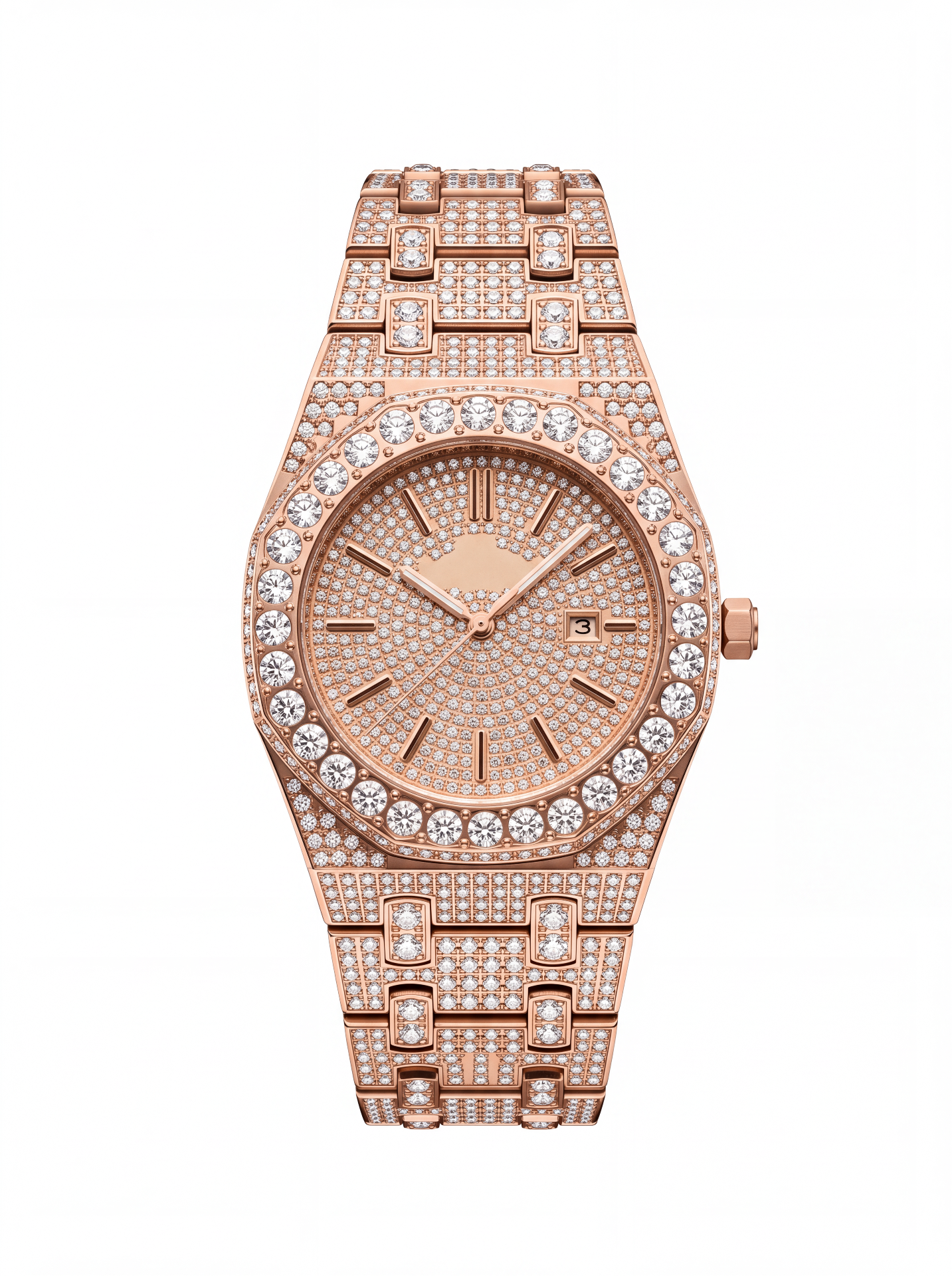 Rose Gold & Silver 42mm Bussdown Watch product photo