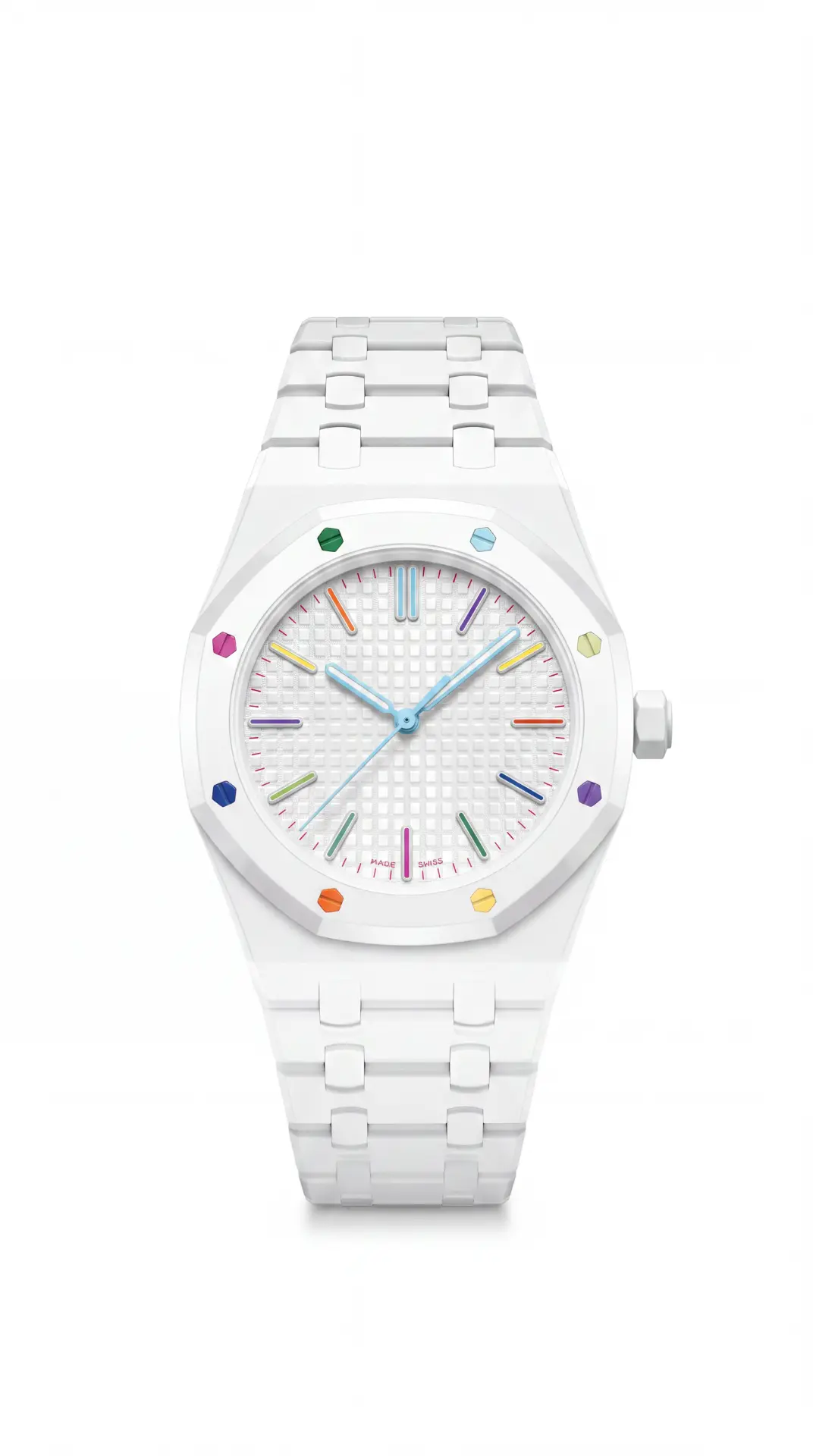 Audemars Piguet AP x Swatch White & Multicolor Stopwatch